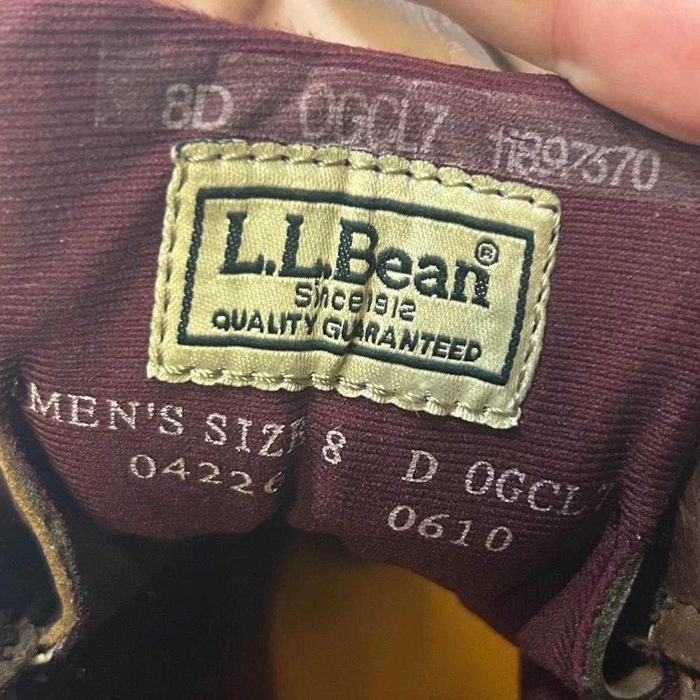 Vintage L.L. Bean Gorpcore Work Boots 8 D Leather Heritage Rugged Brown Utility